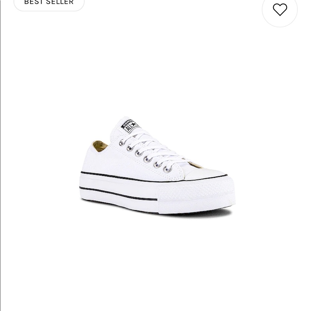 Chuck Taylor All Star Lift Sneaker in White & Black, size 6.5